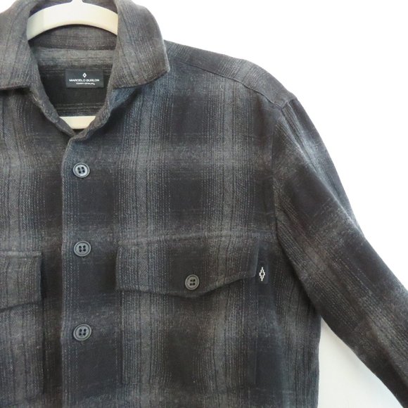 MARCELO BURLON COUNTY OF MILAN Sham Panther Print Plaid Wool Blend Shirt Sz XXS - Picture 11 of 16